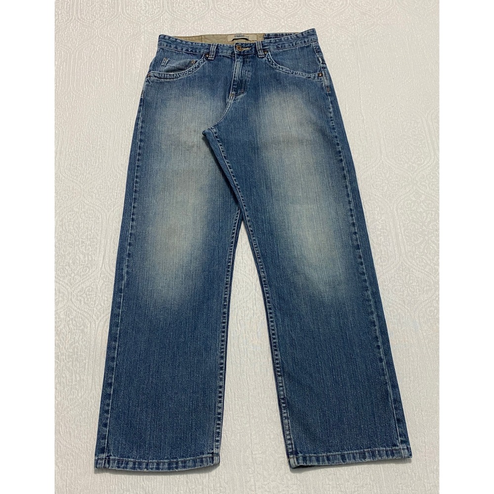 Wrangler Straight Leg Blue‎ Denim Mens Jeans Size 32x30
